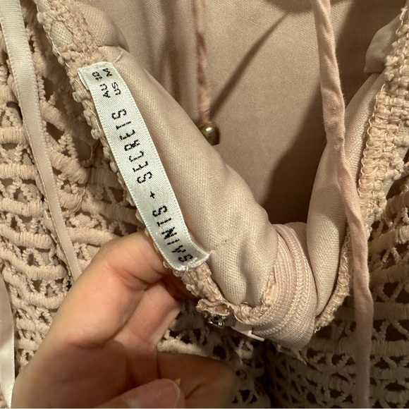 Saints & Secrets Mauve cut out tie up back size medium midi dress - Picture 12 of 13